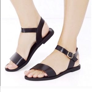 Merona magnolia quarter strap sandal black size 7